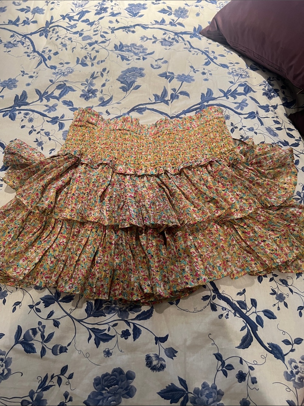 KEEPSAKE the Label Floral Tiered Mini Skirt in Multicolor
